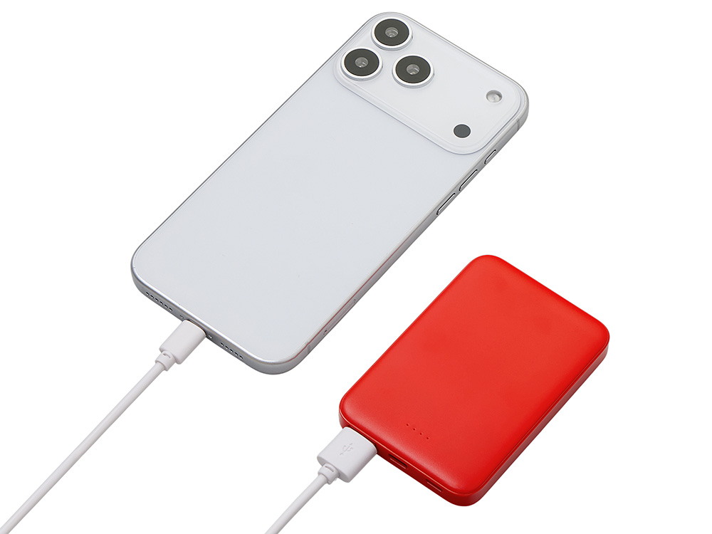 Внешний аккумулятор Simp, 5000 мАч, красный-5