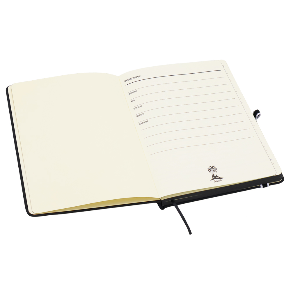 Ежедневник A5 недатированный Sir Lewis в твёрдом переплёте, чёрный-1