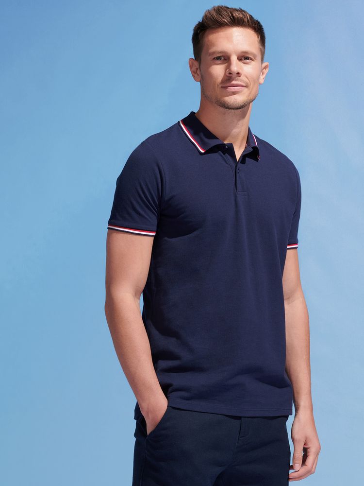 Рубашка поло мужская Prestige Men, темно-синяя-4