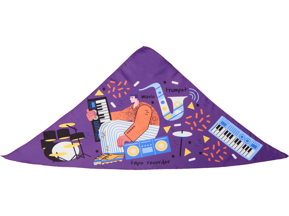 Треугольная бандана с возможностью полноцветной печати-0