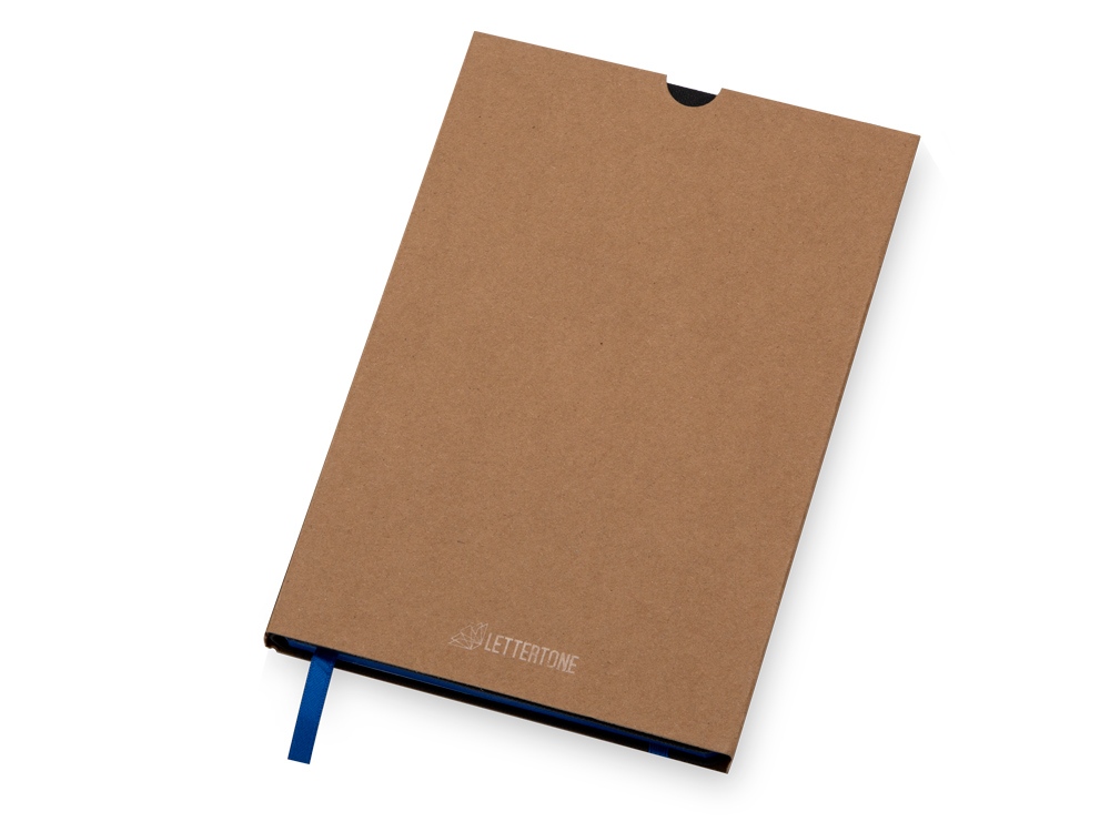 Бизнес блокнот Bossy с цветным срезом, твердая обложка, 128 листов, черный и синий-8