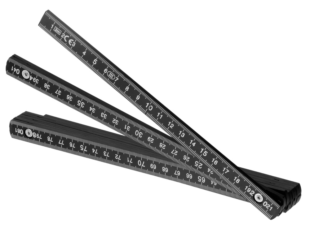 Складная линейка длиной 2 м Plank, черный-1