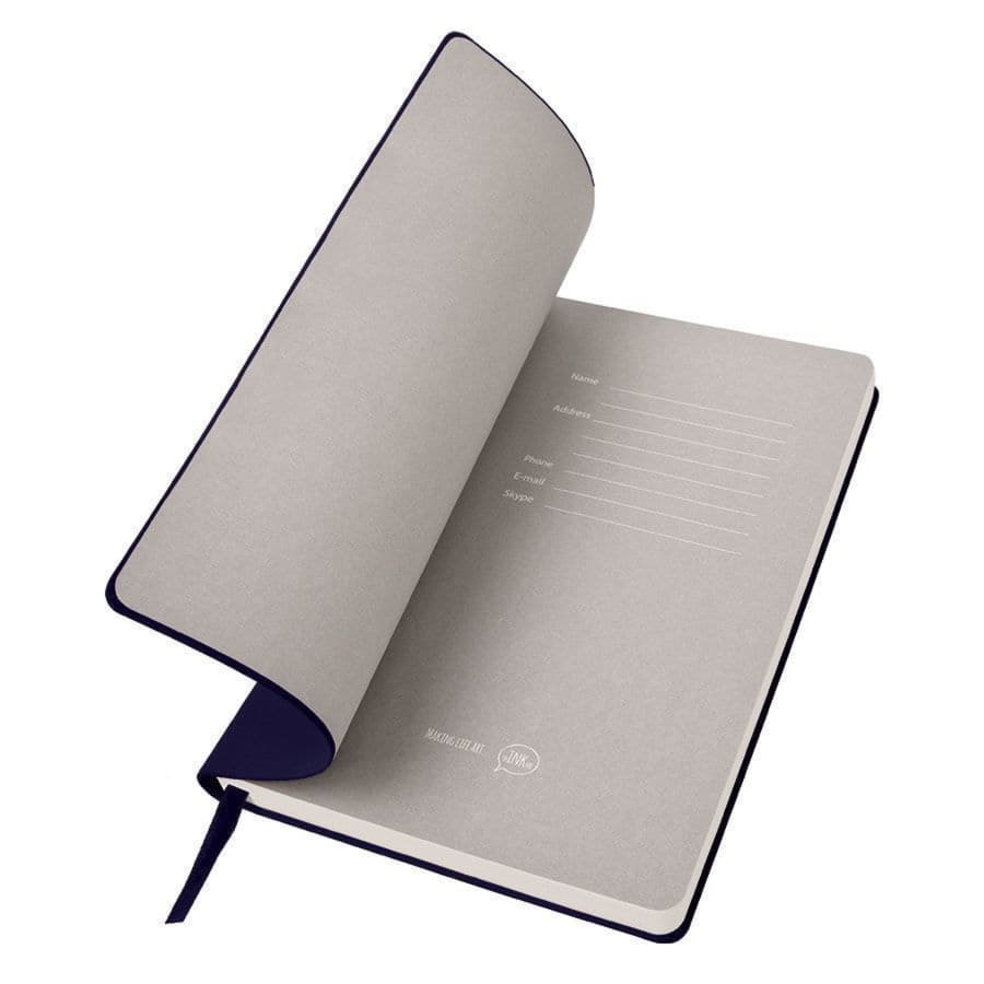 Бизнес-блокнот BIGGY, формат B5,  в клетку, темно-синий-3