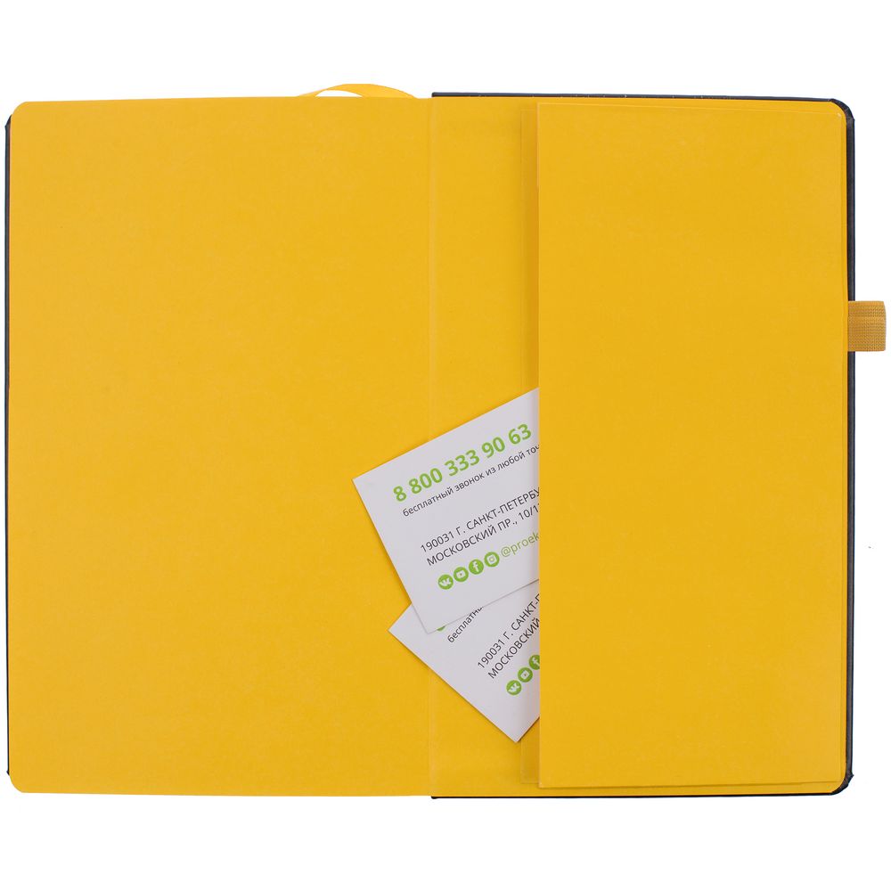 Ежедневник Ton Black, недатированный, черный с желтым-2