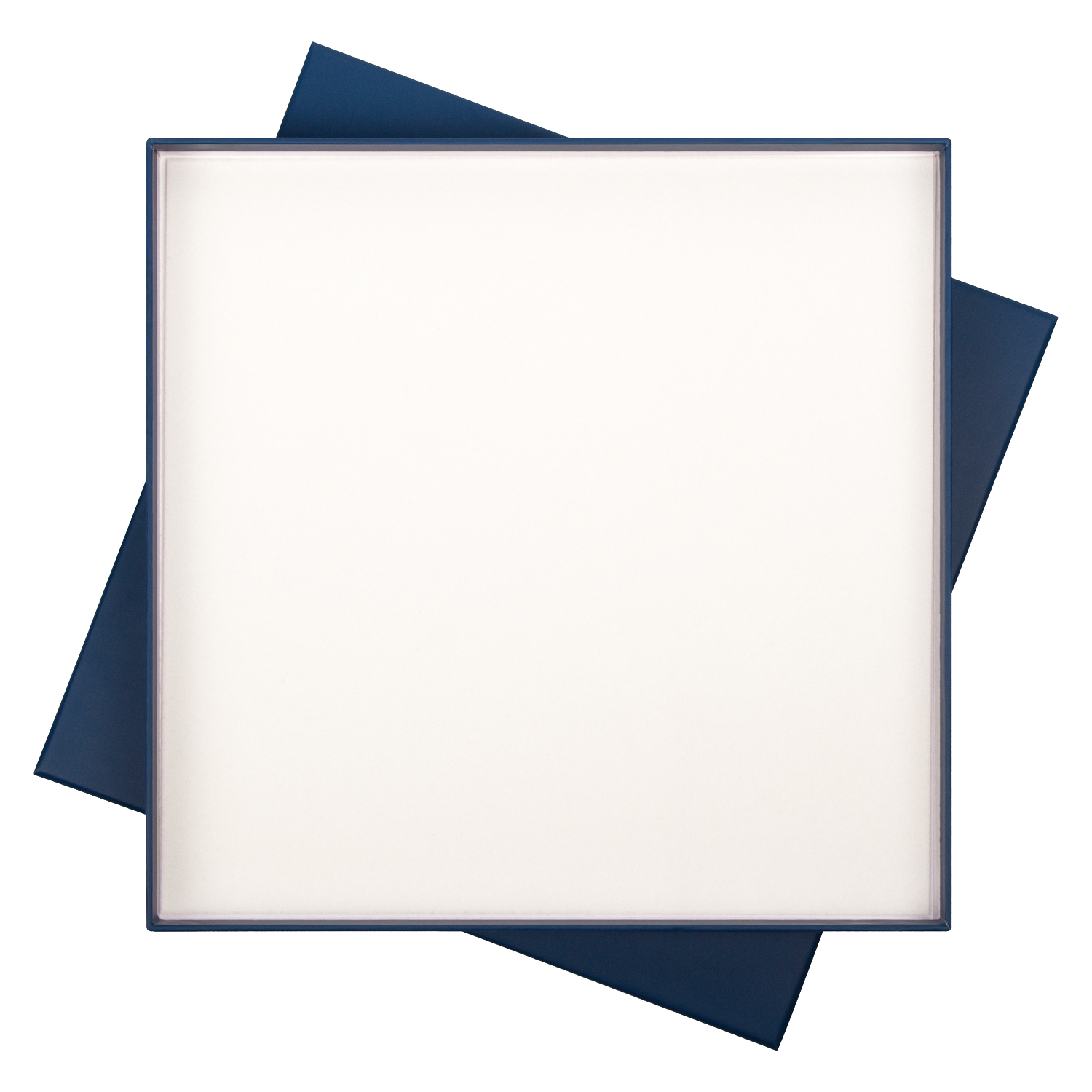 Подарочная коробка с ложементом для ежедневника, ручки и аккумулятора, синяя (под съемные ложементы)-2