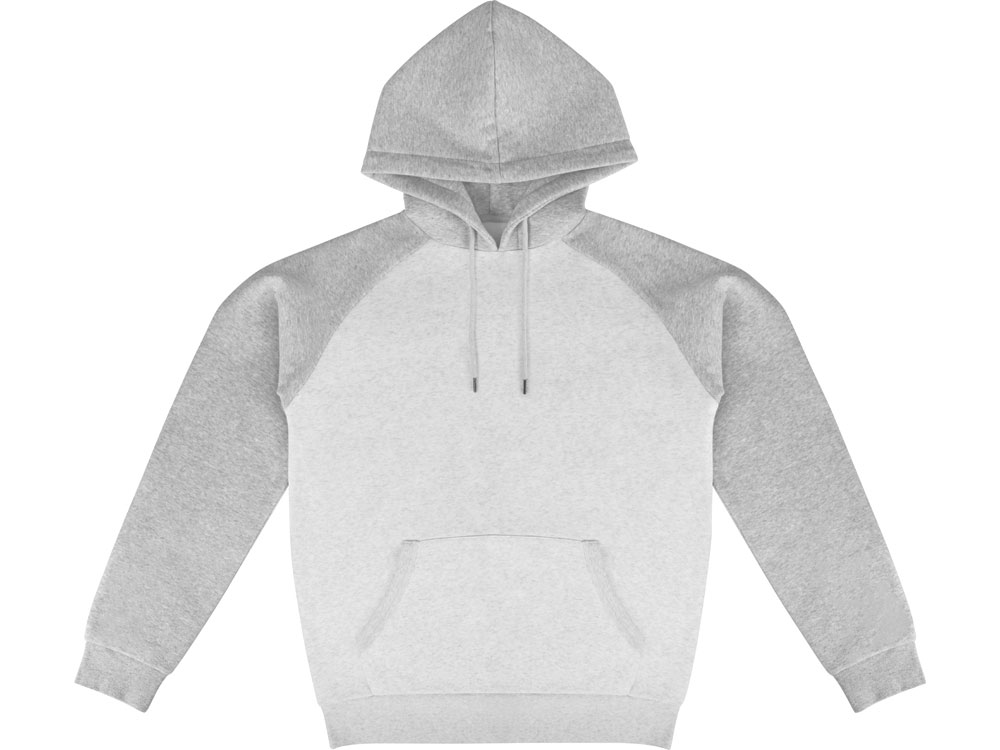 Толстовка с капюшоном Dublin мужская, серый меланж/белый меланж-13