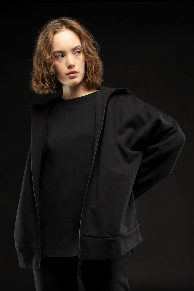 Футболка унисекс оверсайз T3, черная-2