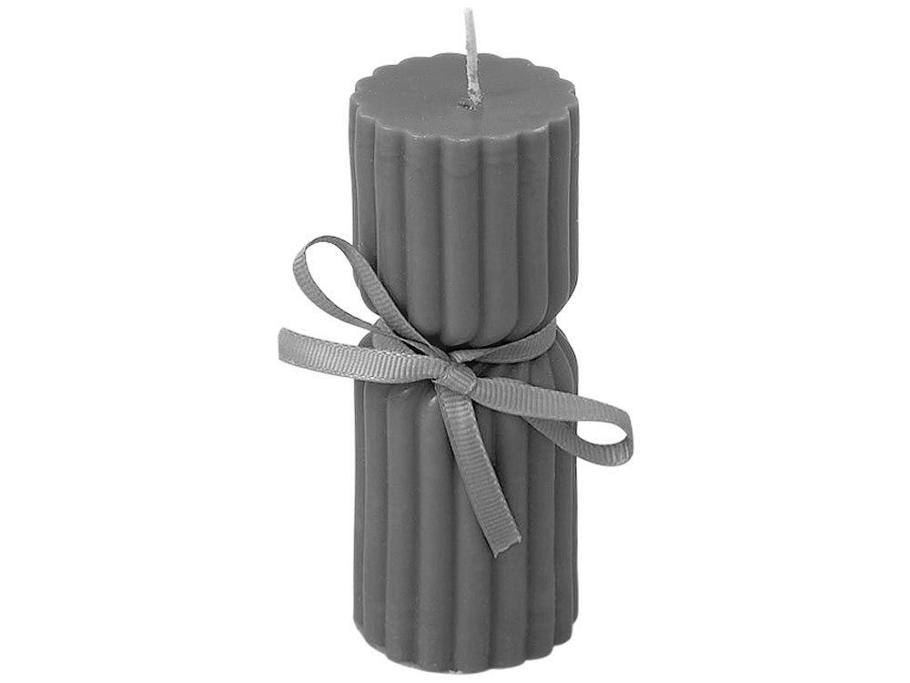 Набор свечей с гранями Vela, темно-серый, белый-9