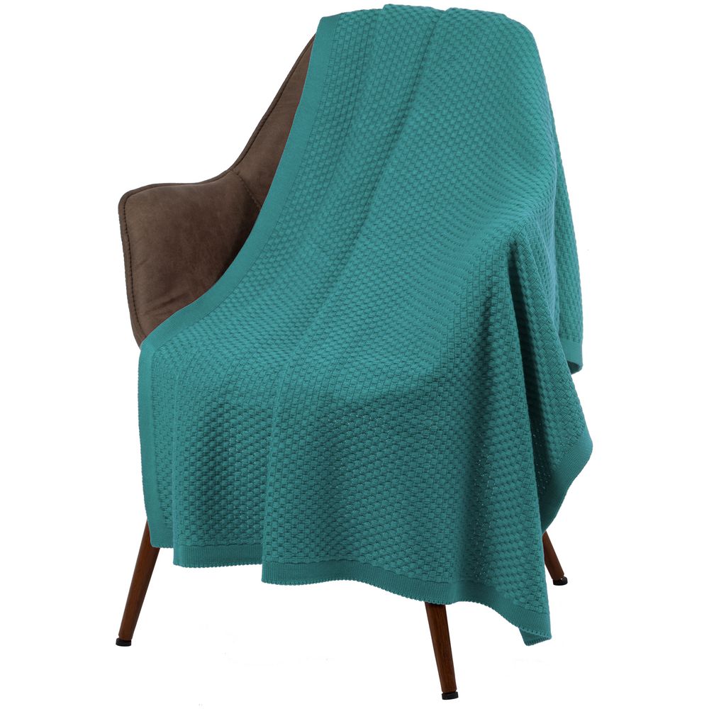 Плед Sheerness, бирюзовый (тиффани)-3