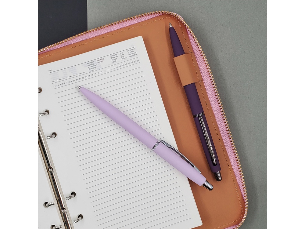 Ручка металлическая шариковая San Remo, софт-тач, 1.0 мм, сиреневый-3