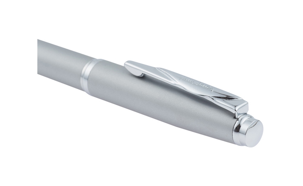 Ручка шариковая Pierre Cardin GAMME Classic с поворотным механизмом, серебряный матовый/серебро-4