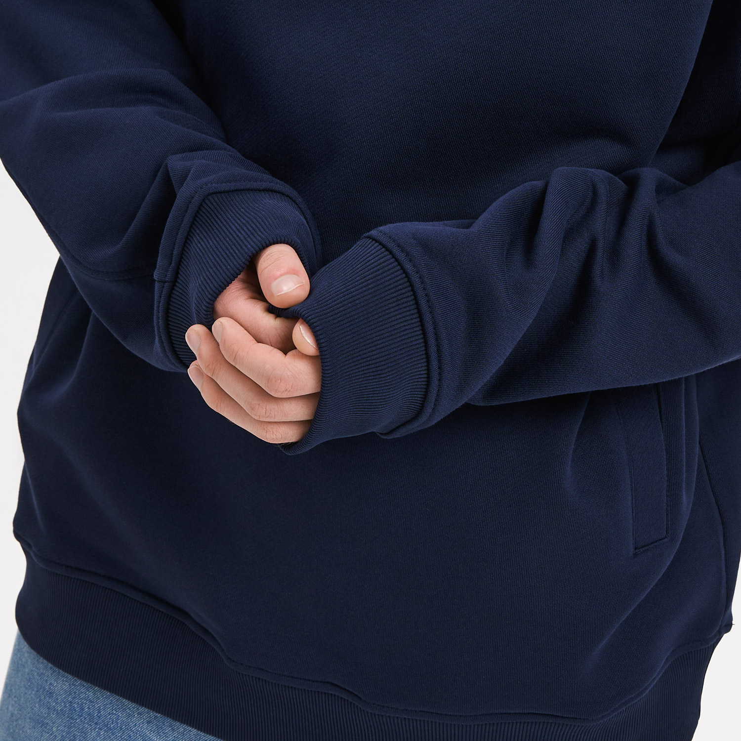 Худи оверсайз унисекс FUSION, темно-синий-10