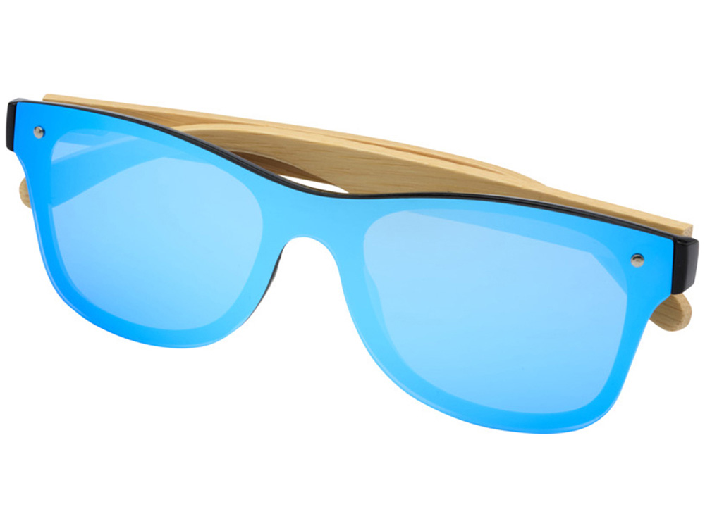 Солнцезащитные очки Tan с бамбуковыми дужками - Cиний-2