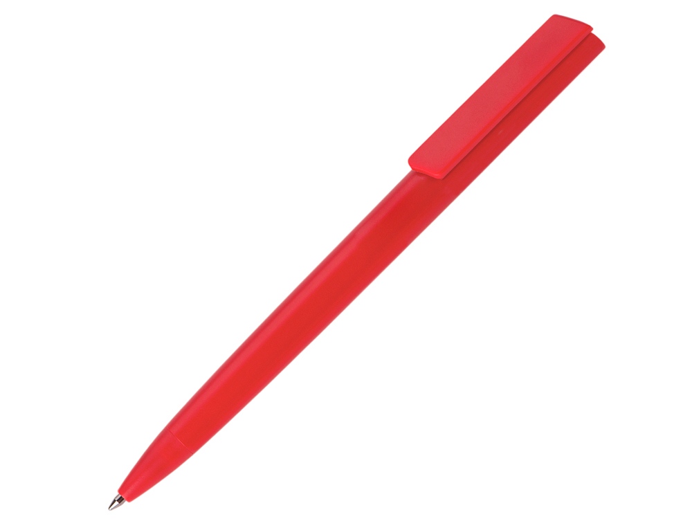 Ручка пластиковая шариковая Taper Solid, матовый красный-0