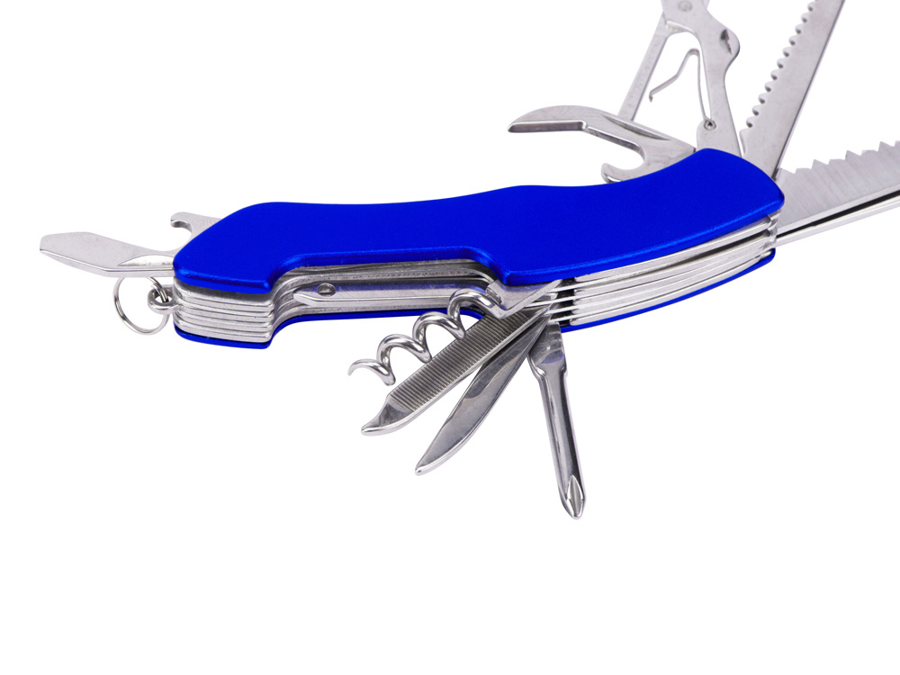 Мультитул-складной нож Demi 11-в-1, серебристый/синий-2