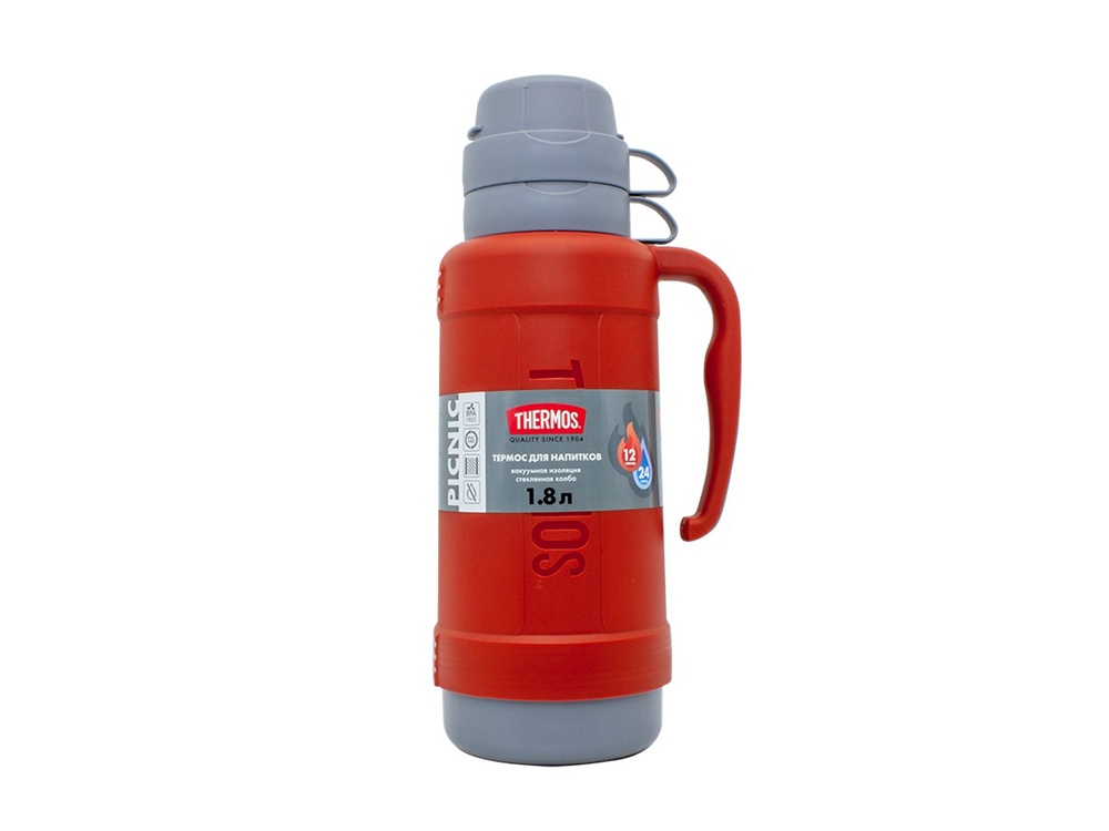 Термос со стеклянной колбой тм THERMOS PICNIC 40 Series Red 1,0L-4