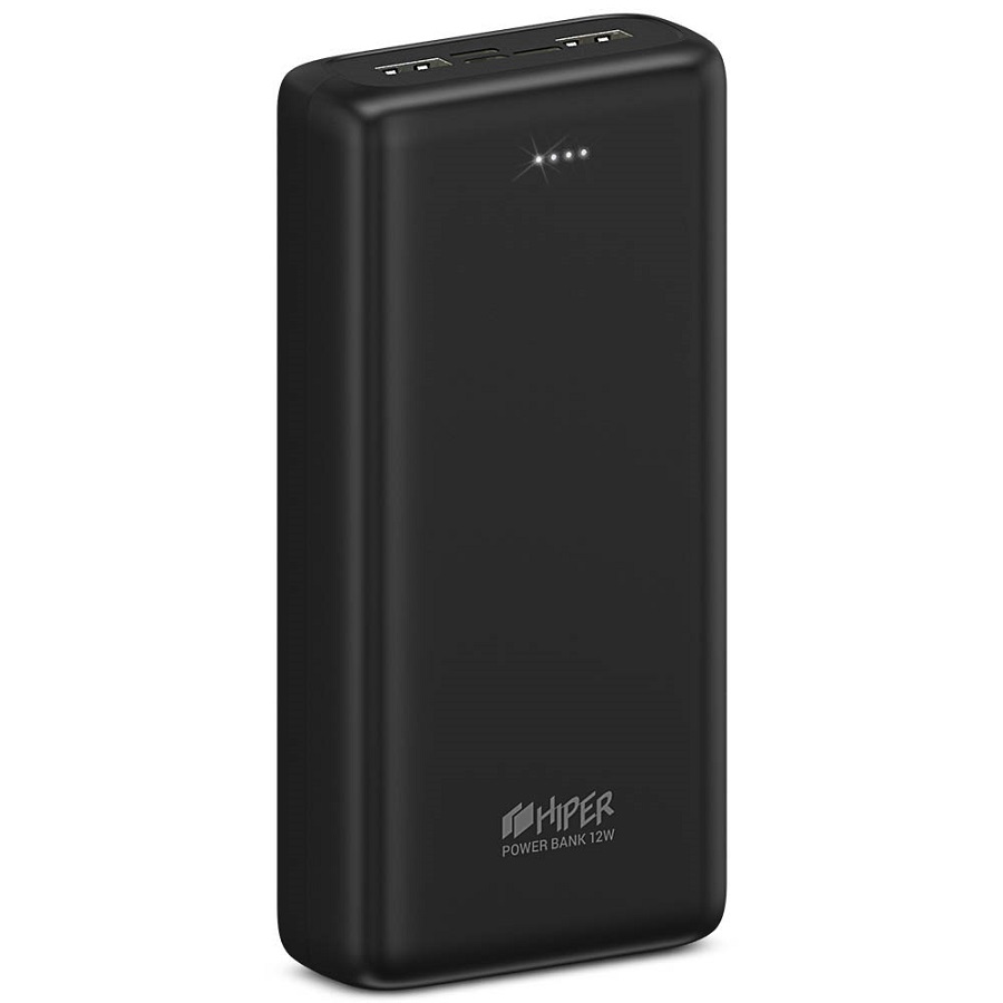 Универсальный аккумулятор PSL30000, емкость 30000 мАч, пластиковый корпус, цвет черный , черный-0