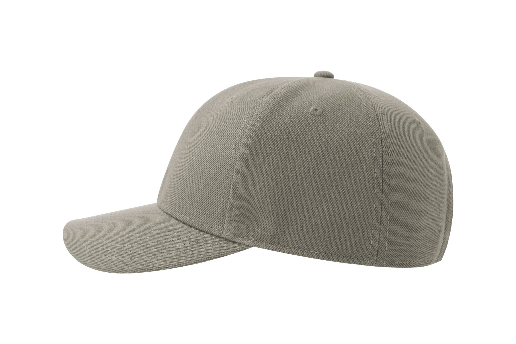 Бейсболка BEAT-S, 6 клиньев, пластиковая застежка, серый-6