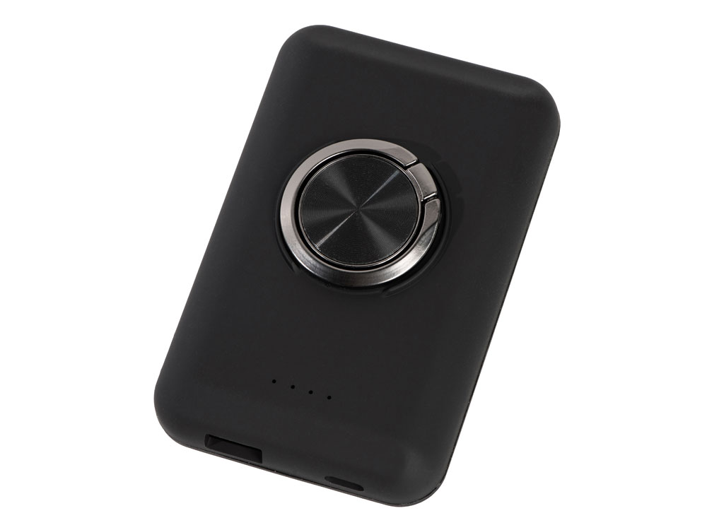 Магнитный беспроводной внешний аккумулятор MagnetIQ, 5000 mah, 10 W, черный-1