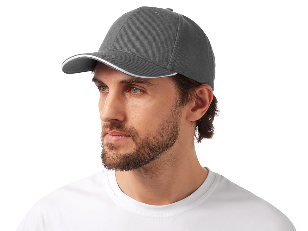 Бейсболка Cancun, темно-серый/белый-1