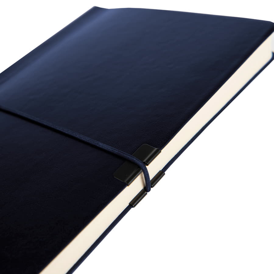 Ежедневник недатированный Save , A5, темно-синий,  рециклированная кожа, кремовый блок, подарочная к, темно-синий-4