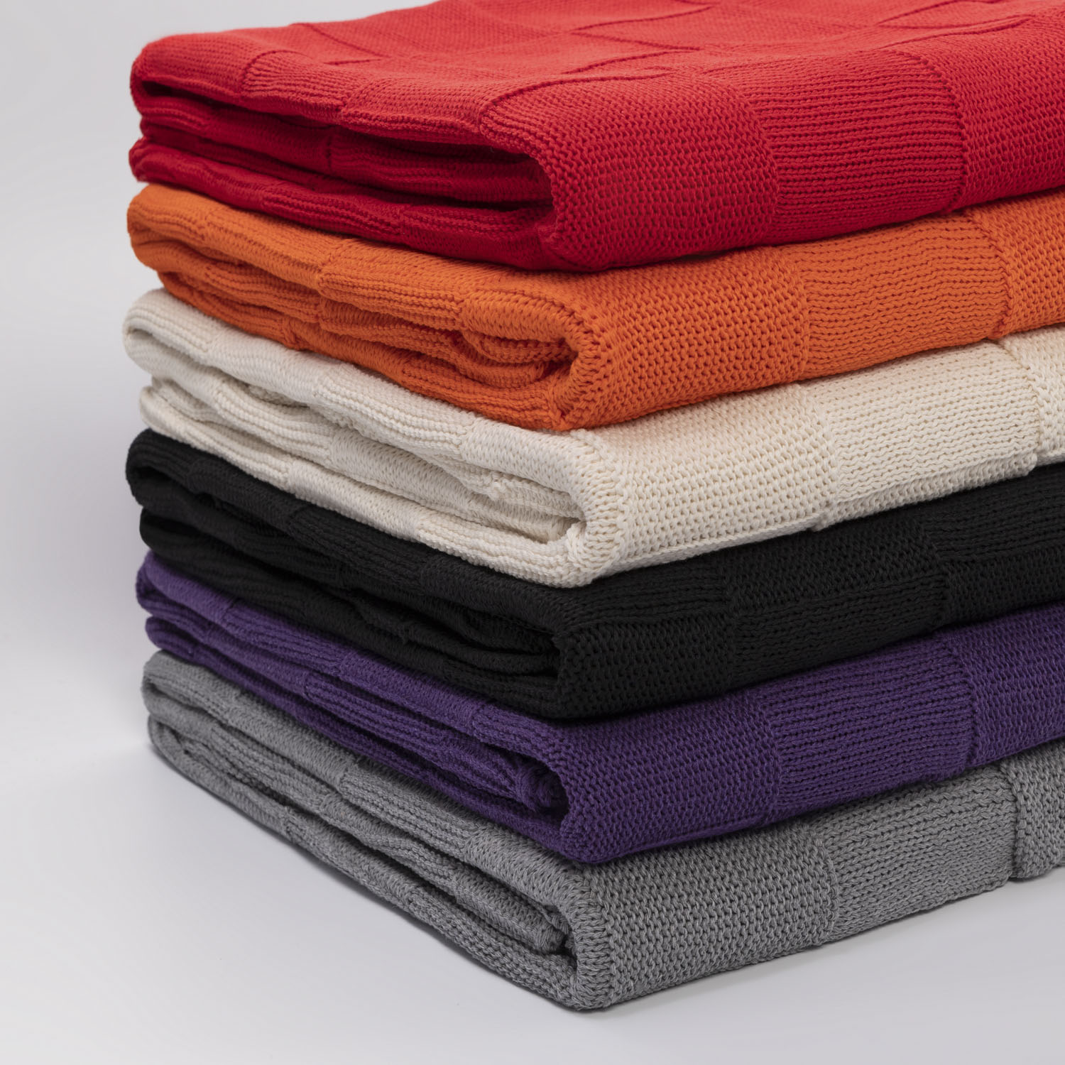 Плед Cella вязаный, серый (без подарочной коробки)-11