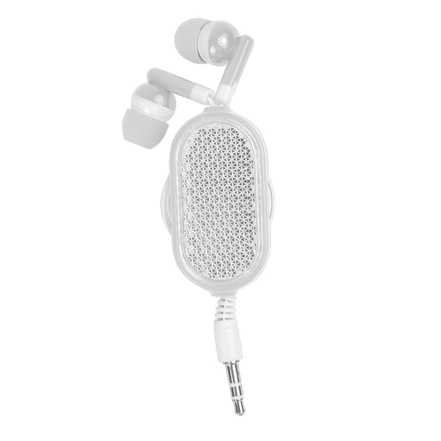 Наушники со светоотражателем и держателем RASUM, белый-1