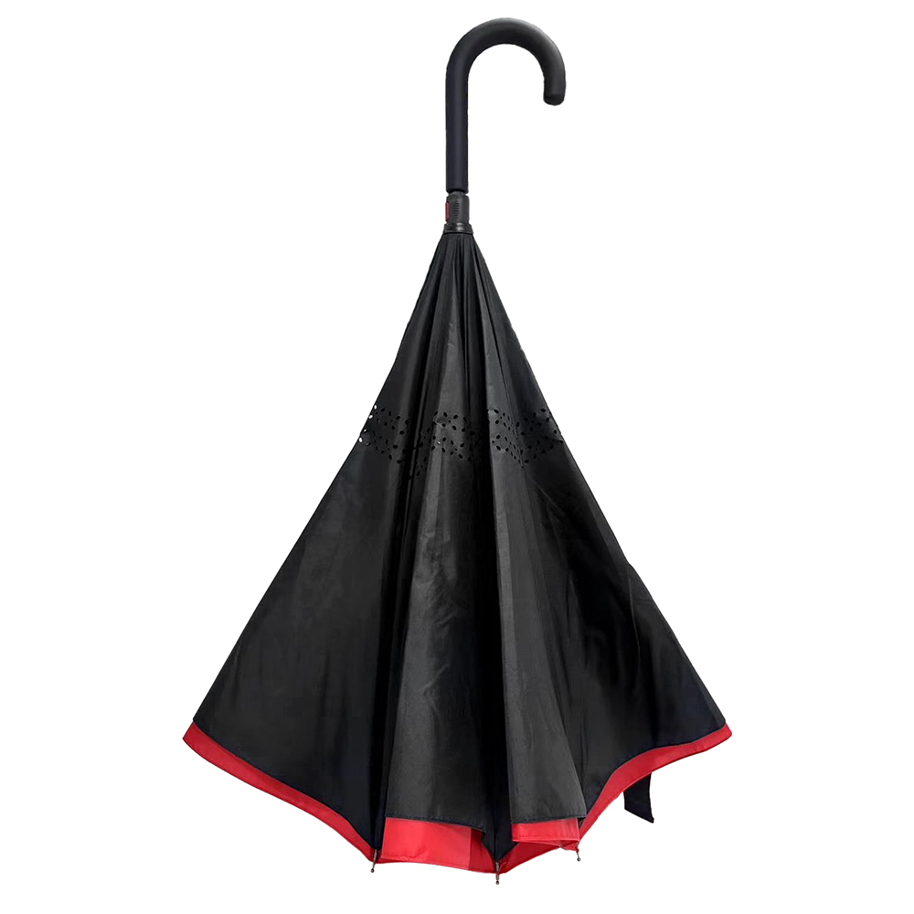 Зонт-трость наоборот Shifter, чёрно-красный-1