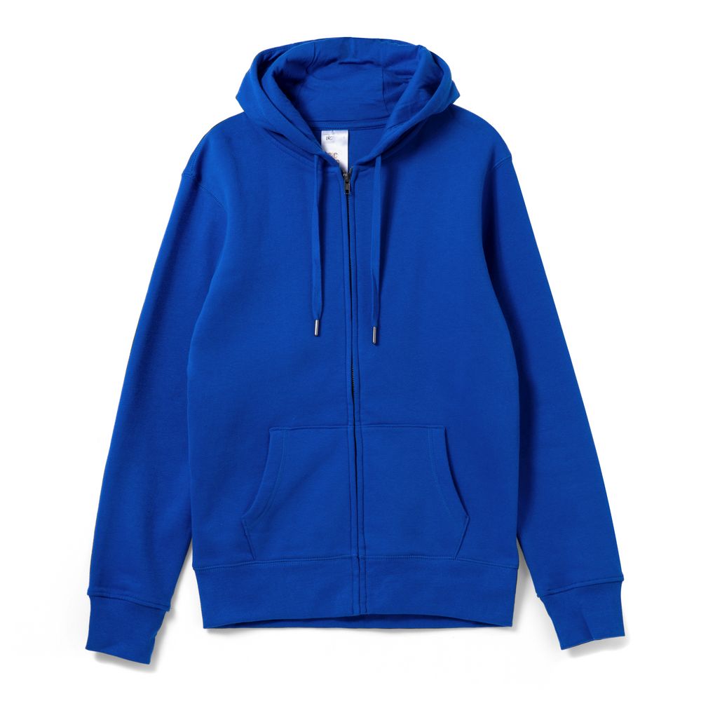 Толстовка на молнии с капюшоном унисекс King, ярко-синяя-0