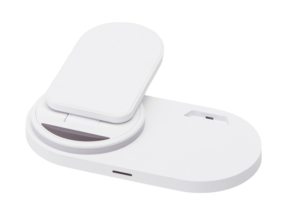 Складная зарядная станция с беспроводной зарядкой Flashport, 15 Вт, белый-2
