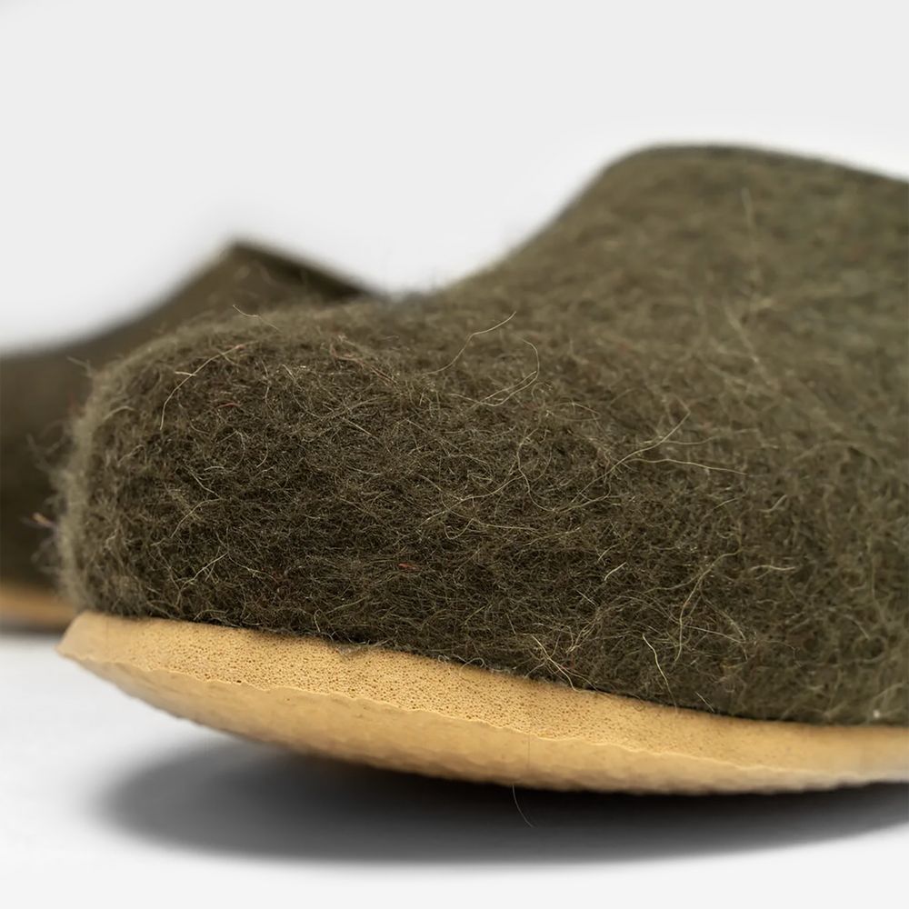 Домашние валенки Step, зеленые (олива)-1