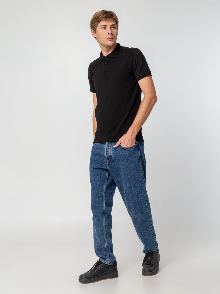 Рубашка поло мужская Virma Stretch, черная-5