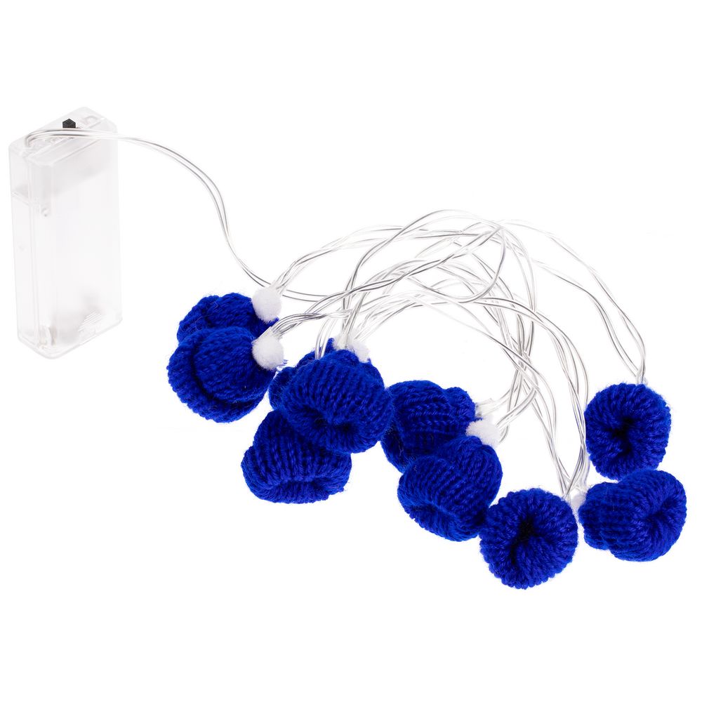 Гирлянда Cosy Poms, синяя-2