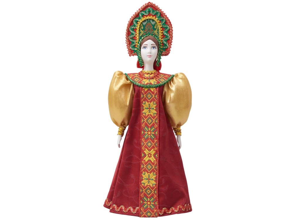 Подарочный набор: кукла фарфоровая, чай Малина с мятой, красный-6