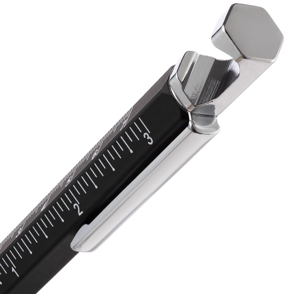 Ручка шариковая Numeric, мультиинструмент, черная-2