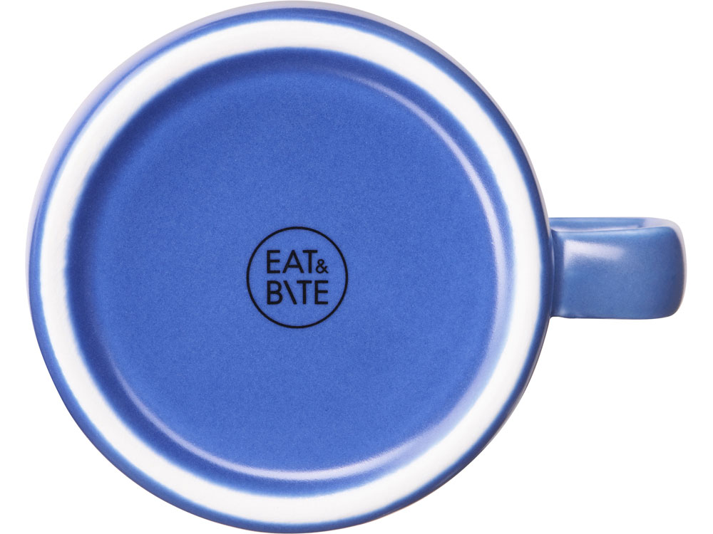 Чайная пара Brighton : блюдце овальное, чашка, коробка, синий-3