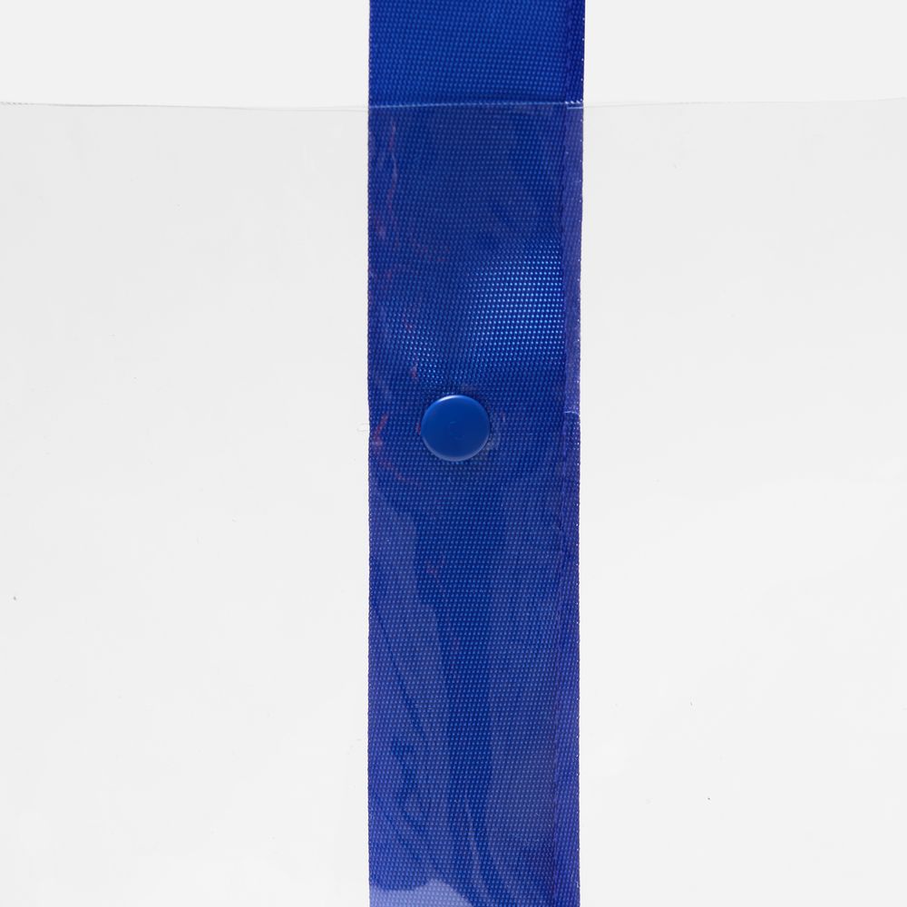 Шопер Clear Fest, ver.2, прозрачный с синими ручками-3