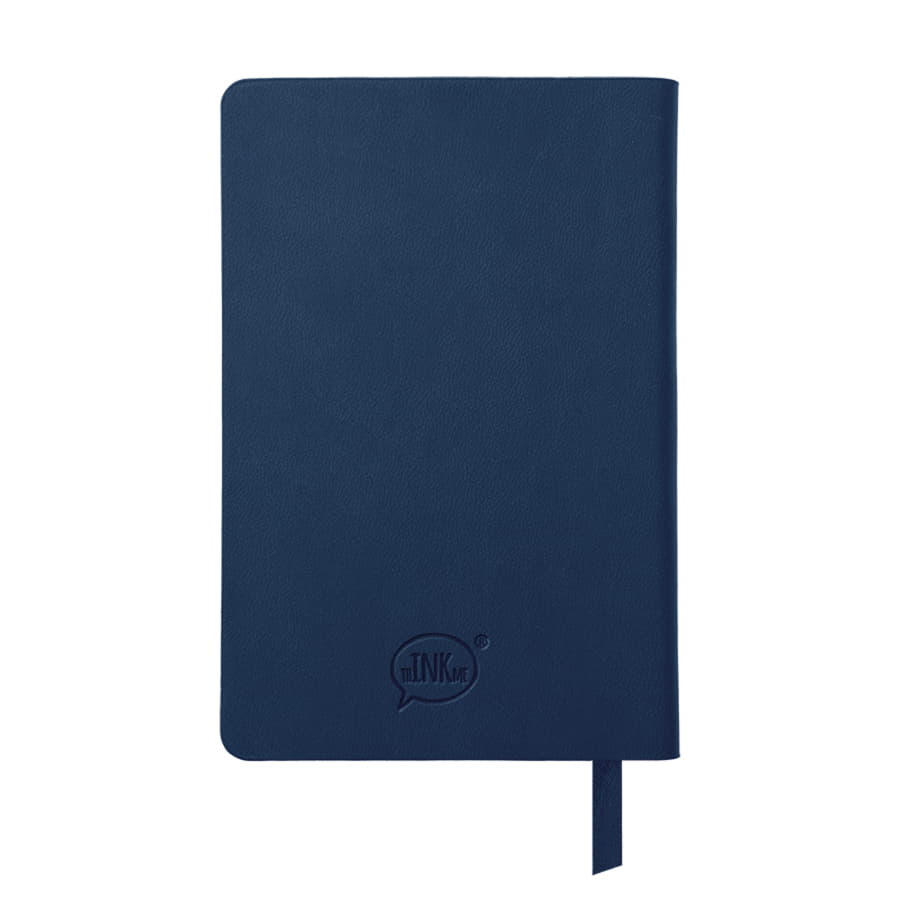 Бизнес-блокнот FUNKY, формат A6, в клетку, темно-синий, серый-2