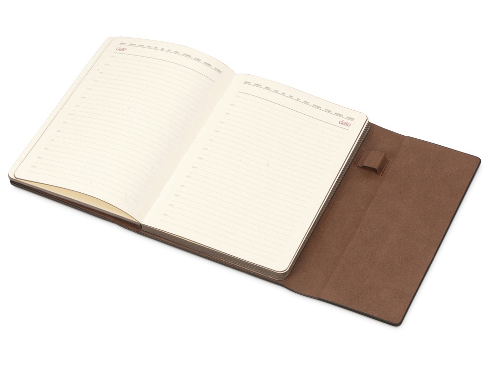 Ежедневник недатированный с магнитным клапаном, А5 WALTZ, темно-серый-2