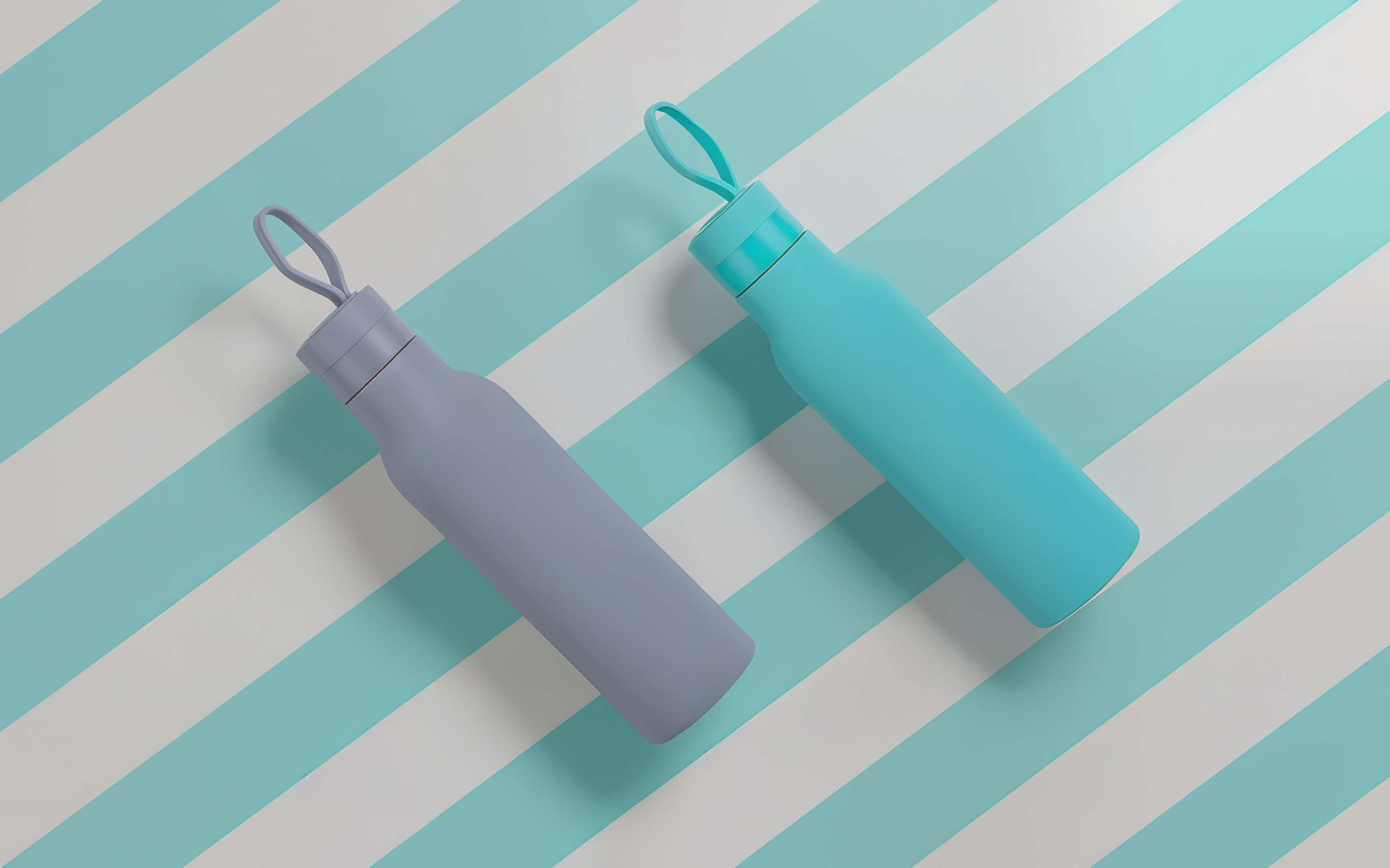 Бутылка для воды "Фитнес" 700 мл, покрытие soft touch-7