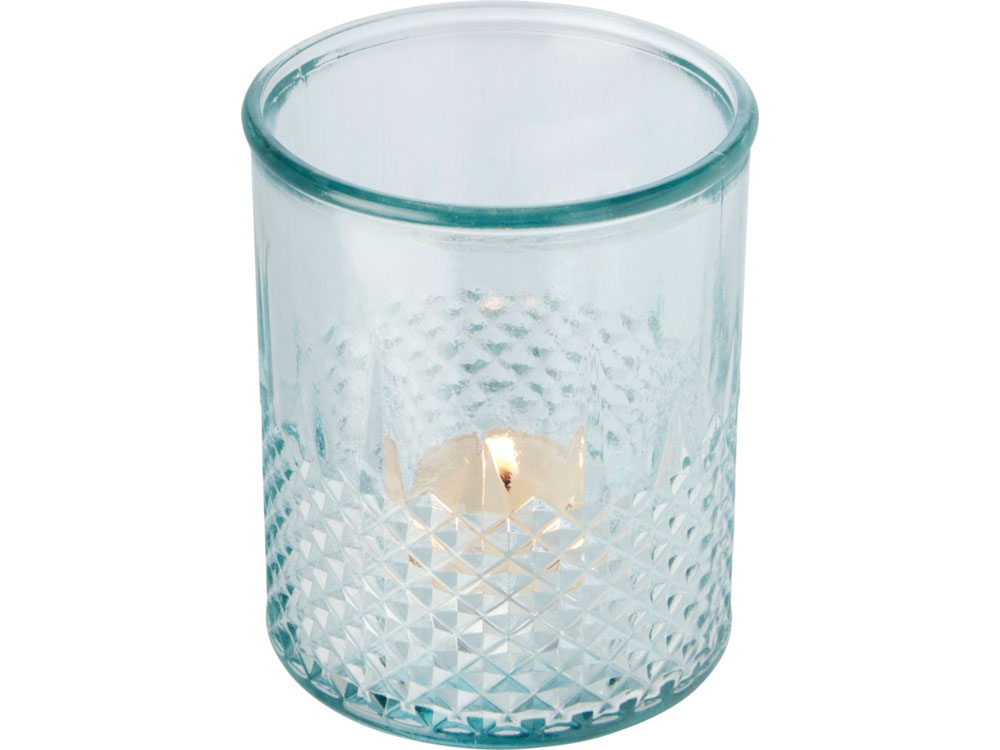 Подставка для чайной свечи из переработанного стекла Estrel, прозрачный-3