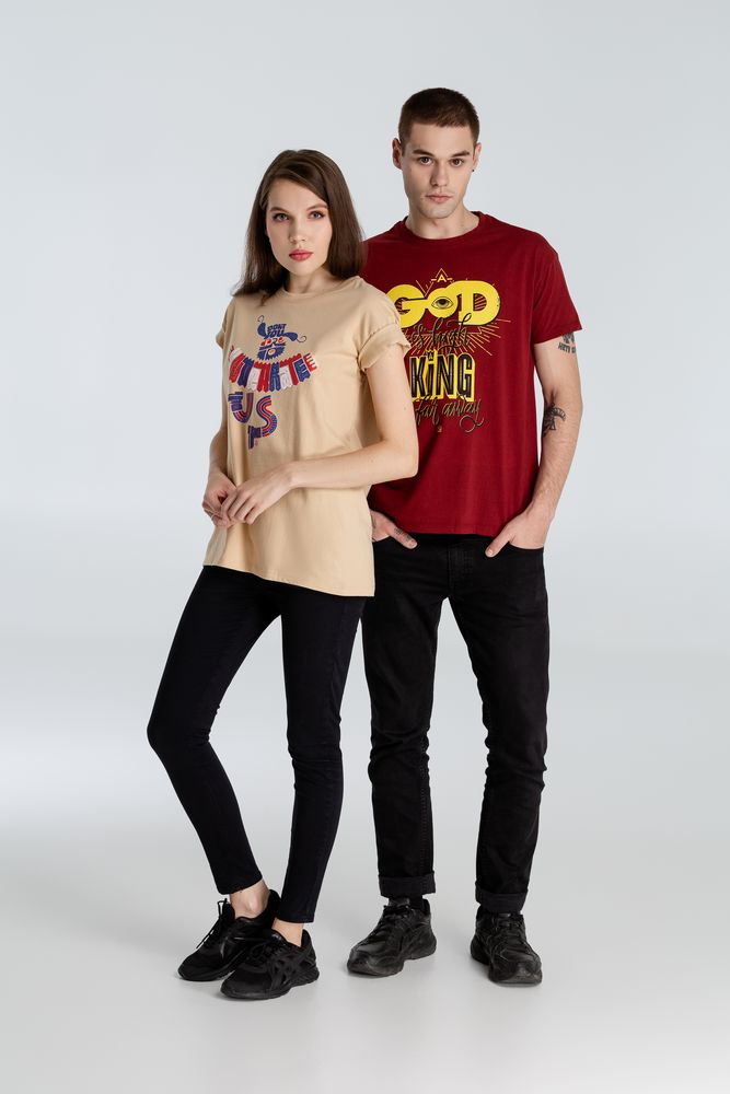 Футболка A God is High, гранатово-красная-7
