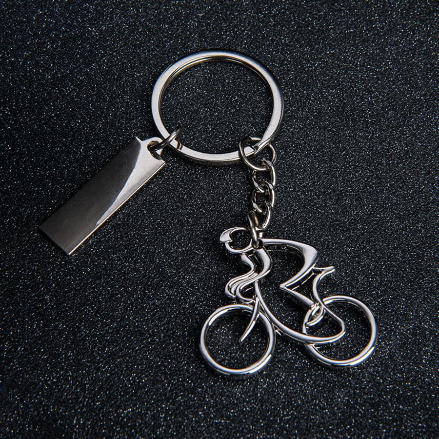 Брелок SILV CYCLIST; 4,0 x 4,0 x 0,4 см; металл, серебристый-3