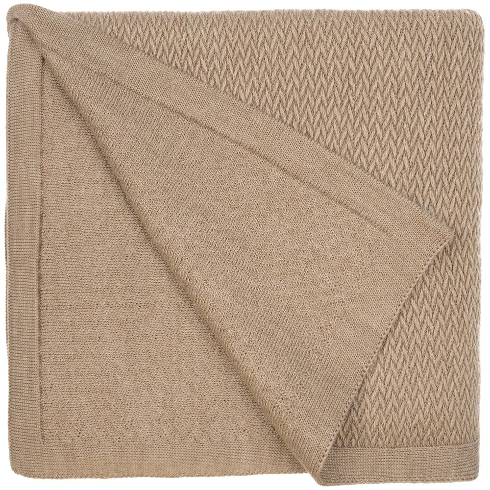 Плед Ornato, бежевый (миндальный меланж)-2