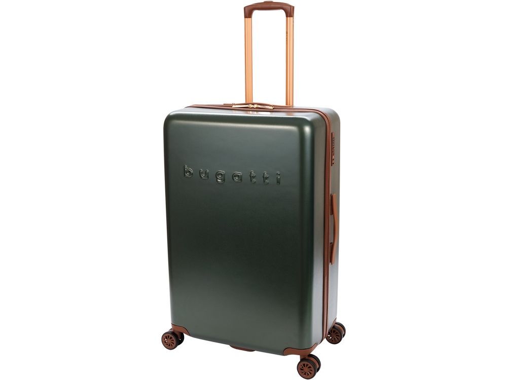 Чемодан BUGATTI Amelia, зеленый, поликарбонат / АБС-пластик, 50х29х76 см, 85 л-0