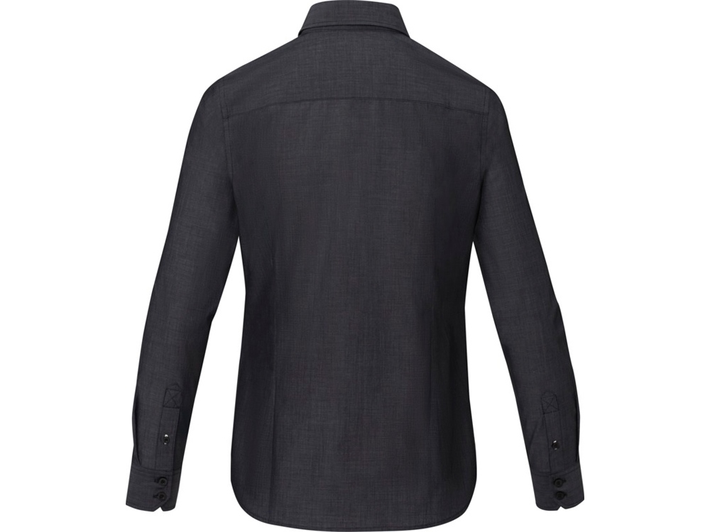 Cuprite Женская рубашка с длинным рукавом, изготовленная из натуральных материалов, которые отвечают стандарту GOTS - сплошной черный-2