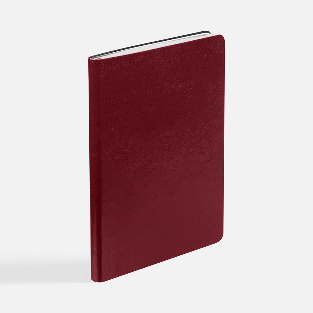 Ежедневник Nebraska Flex, недатированный, бордовый с серебристым-2