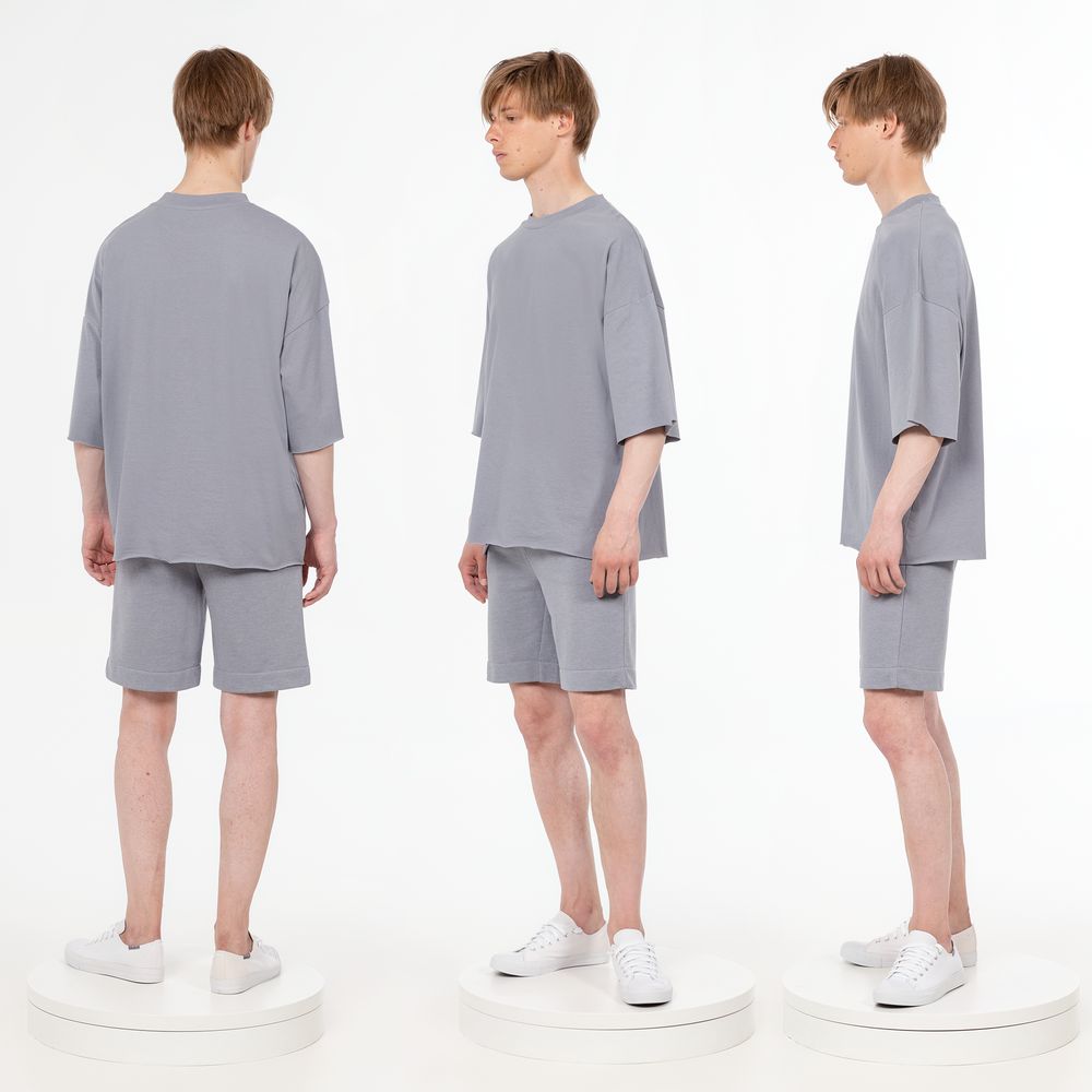 Футболка унисекс оверсайз T1, серая-7