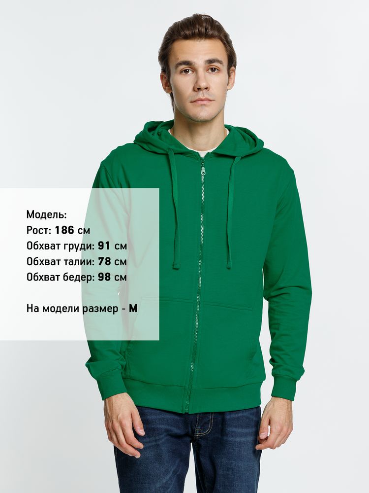 Толстовка на молнии с капюшоном Siverga 2.0, зеленая-6