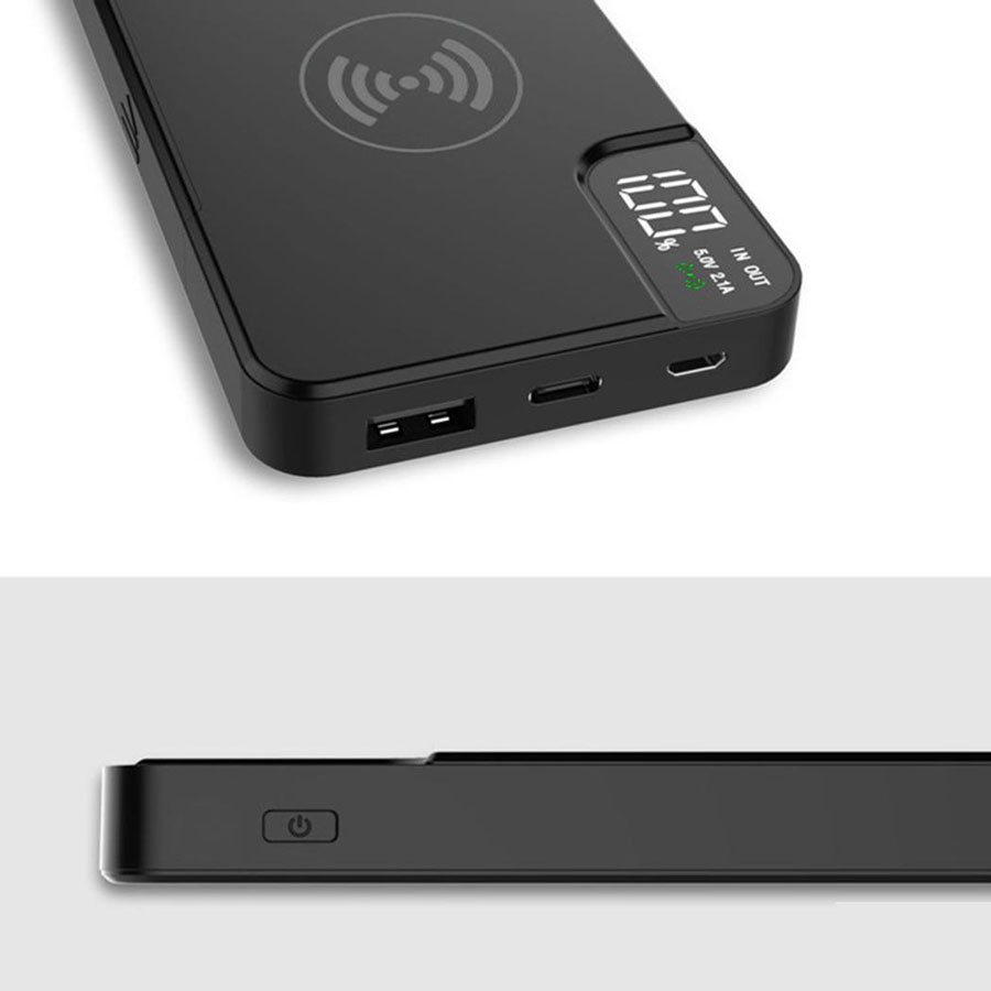 Внешний аккумулятор gPro QI, Черный-3